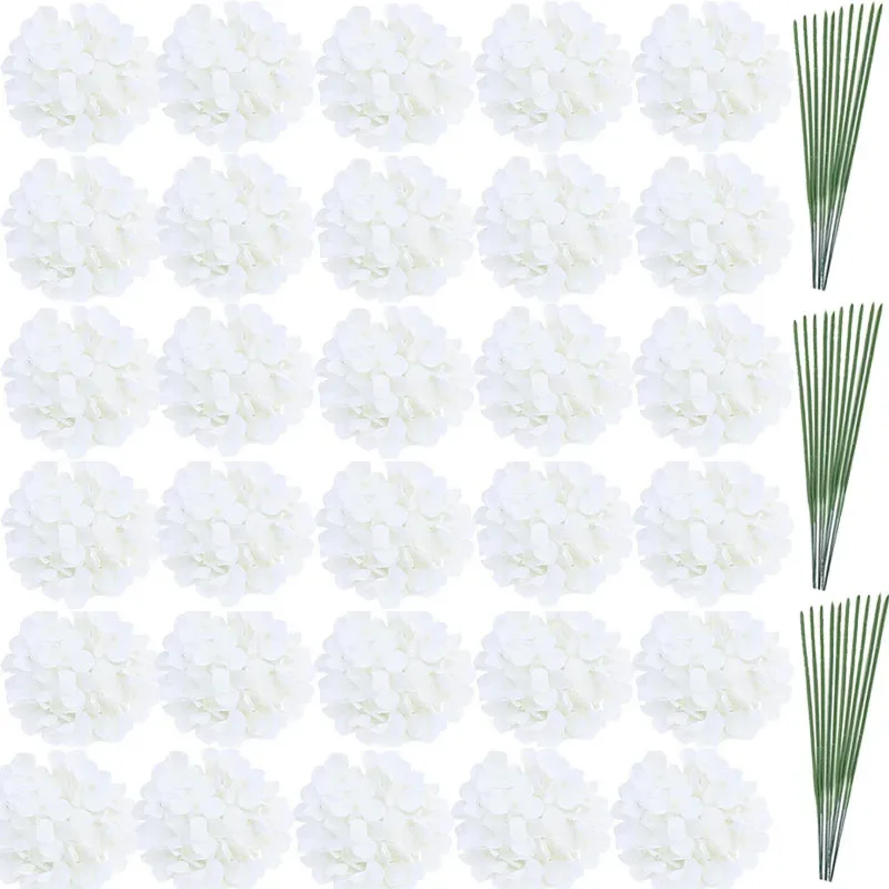 

Искусственные цветы гортензии, шелк, 30 шт.