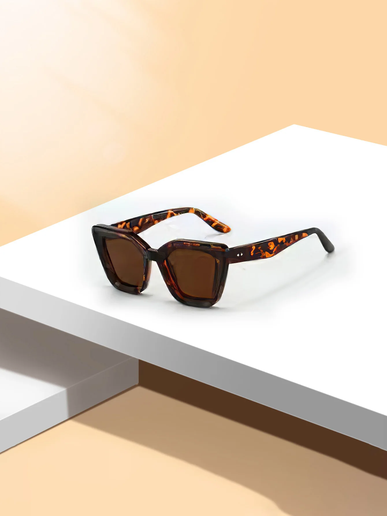 Уникальные женские солнцезащитные очки с леопардовым принтом — розовая и желтая