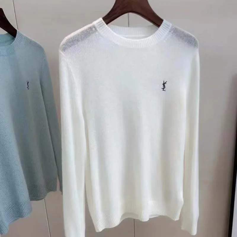 

Graffiti Digital Jacquard Fine Imitation Fashion Wool Knitted Pullover Women's Spring and Autumn Thin Loose Jacket Pullover Tops