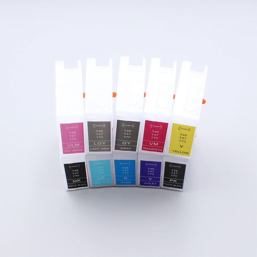 P700 P900 T46S T46Y T47A 770 Пустой сменный картридж без чипа для принтера Epson SureColor P708 P908