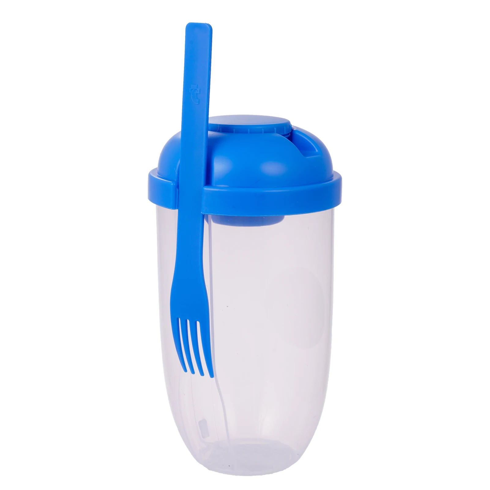 

Контейнер для салата с вилкой и чашкой для соуса