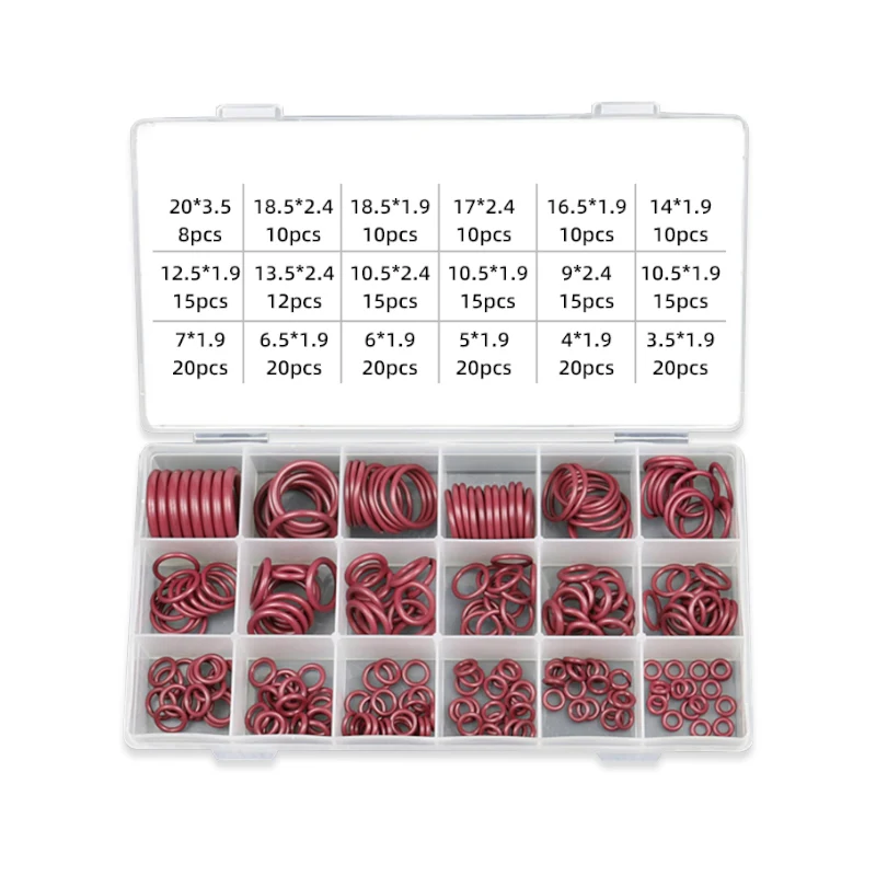 

Ассортимент уплотнительных колец HNBR, комплект резиновых уплотнительных колец для автомобильных уплотнений кондиционера кондиционера R134a R12, гидравлические механические