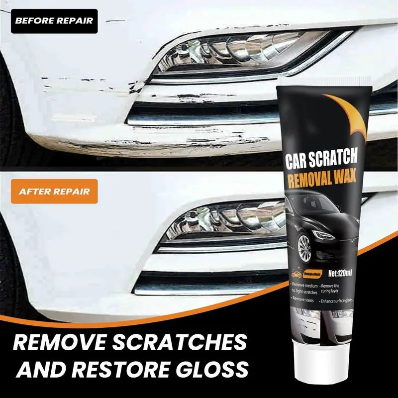 

Car Scratch Remover With Sponge High Gloss Shine Wax Polish Auto Car Care Polishing Compound Wax Car Body Paint Care Kit