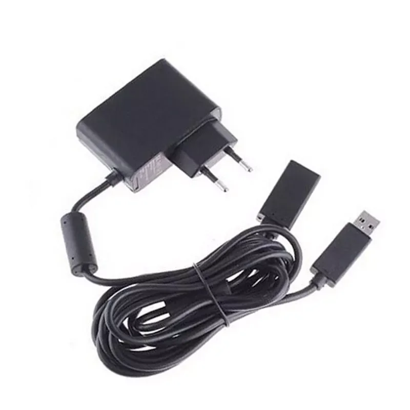 

NEW2023 EU/US Home Wall Power Supply AC 100V-240V Adapter Extension Charging USB Cable for Xbox 360 Console Kinect Sensor Charge