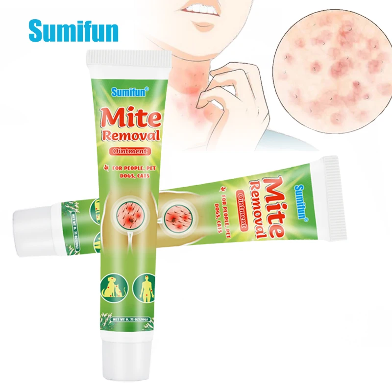 

Sumifun 20g Mite Removal Cream Anti-bacterial Balm Itchy Skin Germicidal Herbal Fungal Bacteria Anti-itch Ointment Health Care