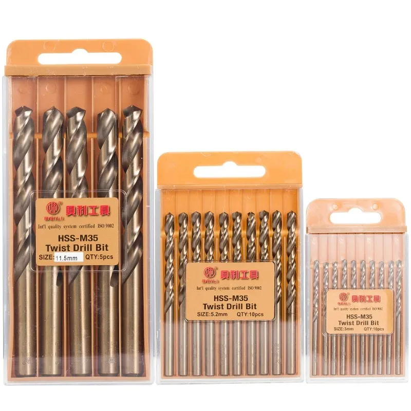 2 7 мм M35 кобальтовое спиральное сверло с прямым хвостовиком нержавеющая сталь