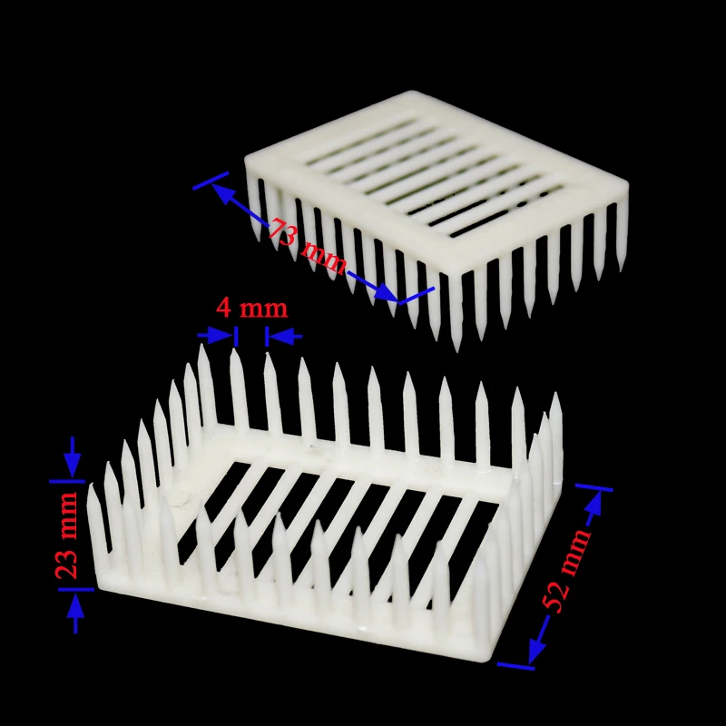 

2 шт. клетка для пчелиной матки ящик для кормления инструменты клетка для пчелиной матки пластиковая сталь игла захват пчеловодческое оборудование садовый инструмент пчеловод