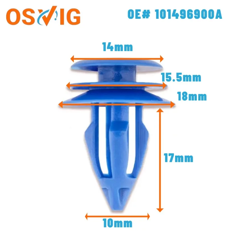 

20 шт. OE # 101496900A Синие крепежные клипсы для Tesla Model S/X, используемые для внутренней обшивки B-стойки.