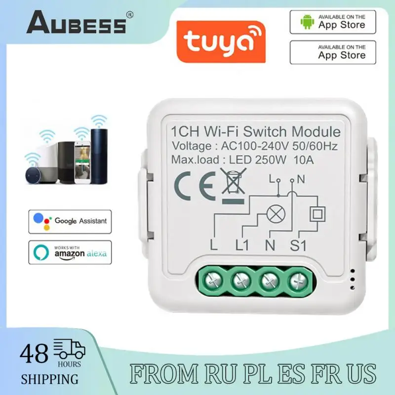 

Мини-переключатель Tuya с Wi-Fi и управлением через приложение