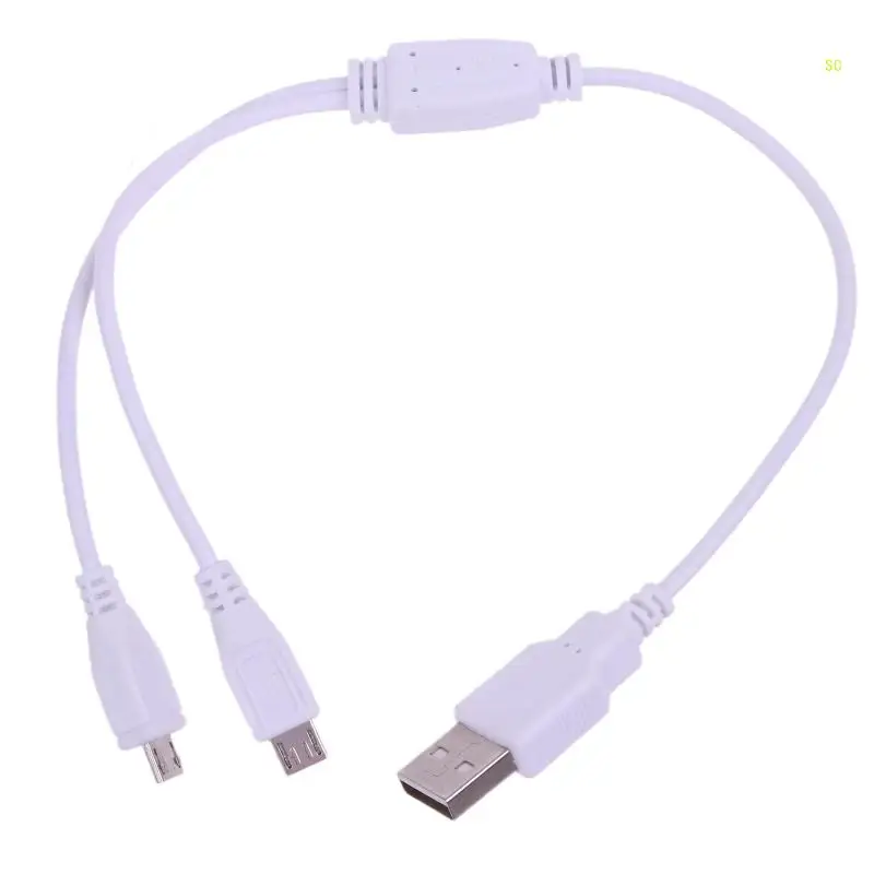Двойной Micro USB-USB 2 в 1 зарядный Y-образный кабель-разветвитель Кабель для быстрой