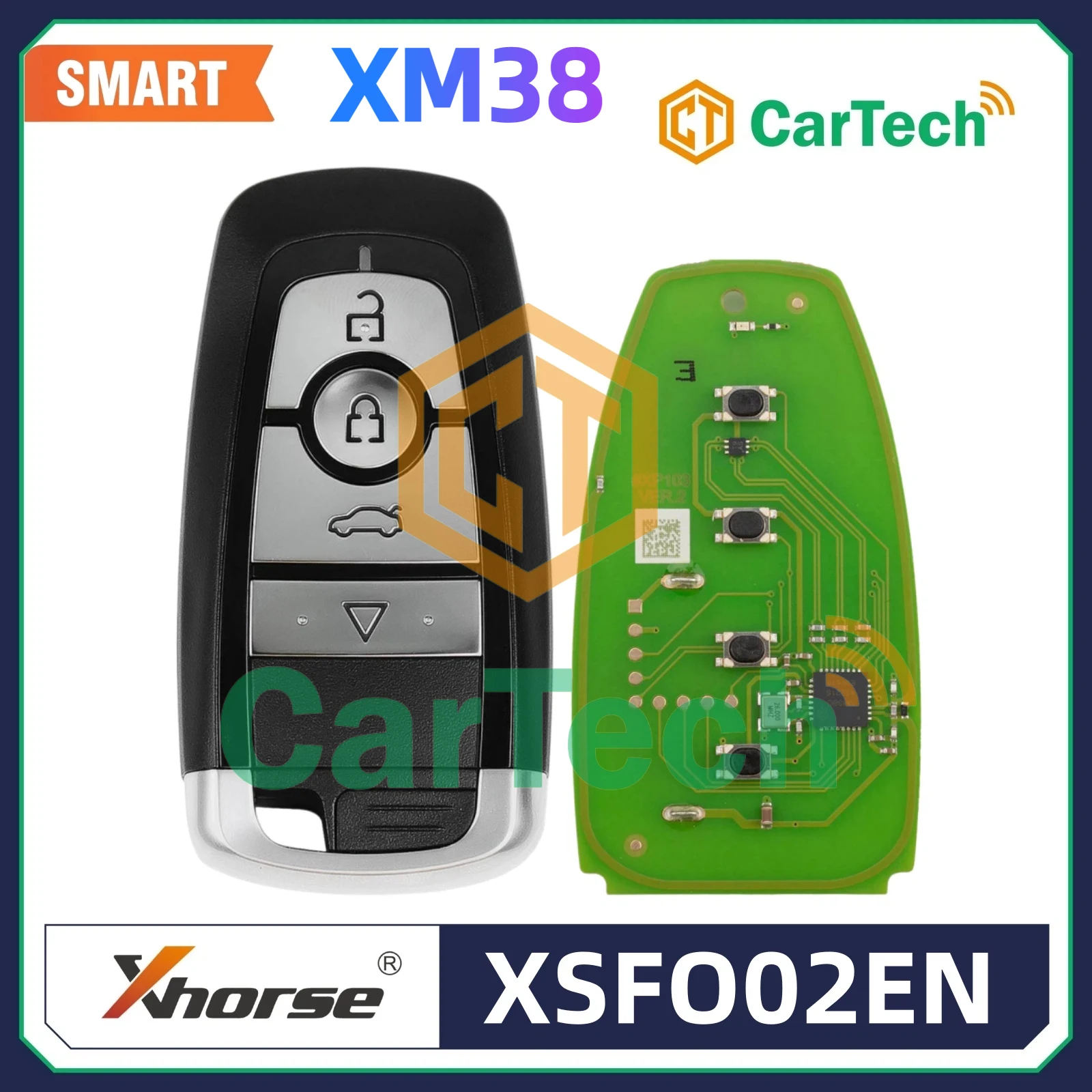 Фото Умный ключ Xhorse XSFO02EN XM38, 4 кнопки, чипы 8A, 4D, 46, 47, 48, 49, 4A; универсальный пульт дистанционного управления MQB48, MQB49 №1