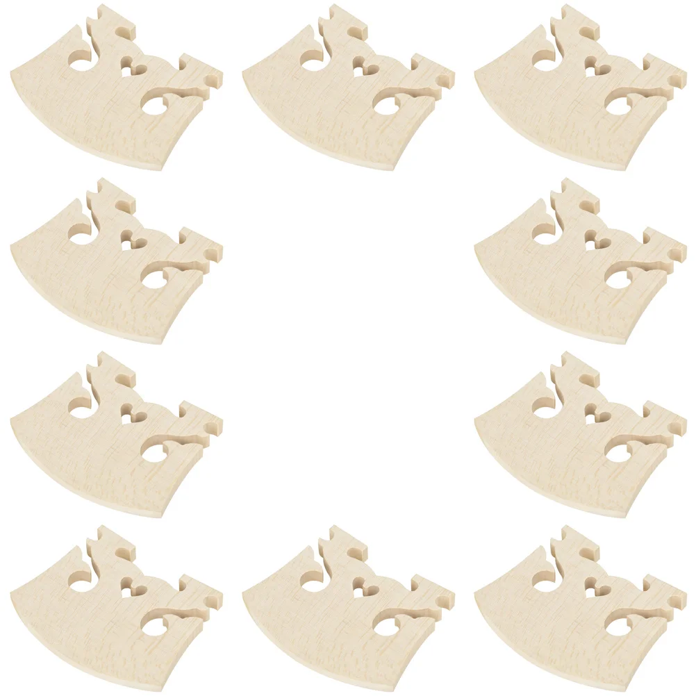 

10Pcs Violin Bridge Maple Violin Accessory Violin Instruction Part Replaceable Violin Part Wood Violin Bridge