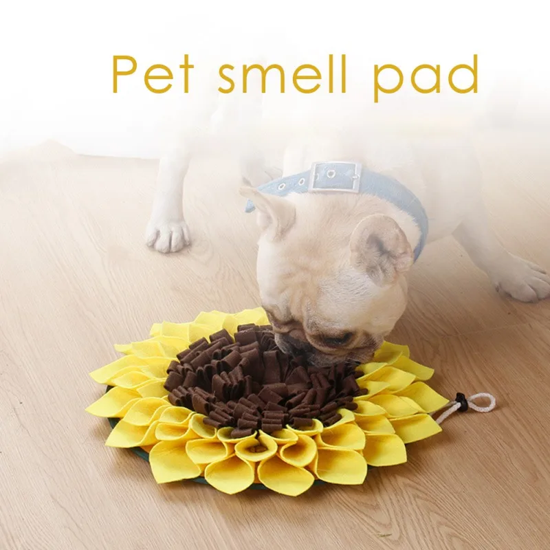 

Pet Dog Snuffle Mat Nose Smell Training Sniffing Pad Sunflower Dog Puzzle Toy Slow Feeding Bowl Food Dispenser Carpet Dog toys