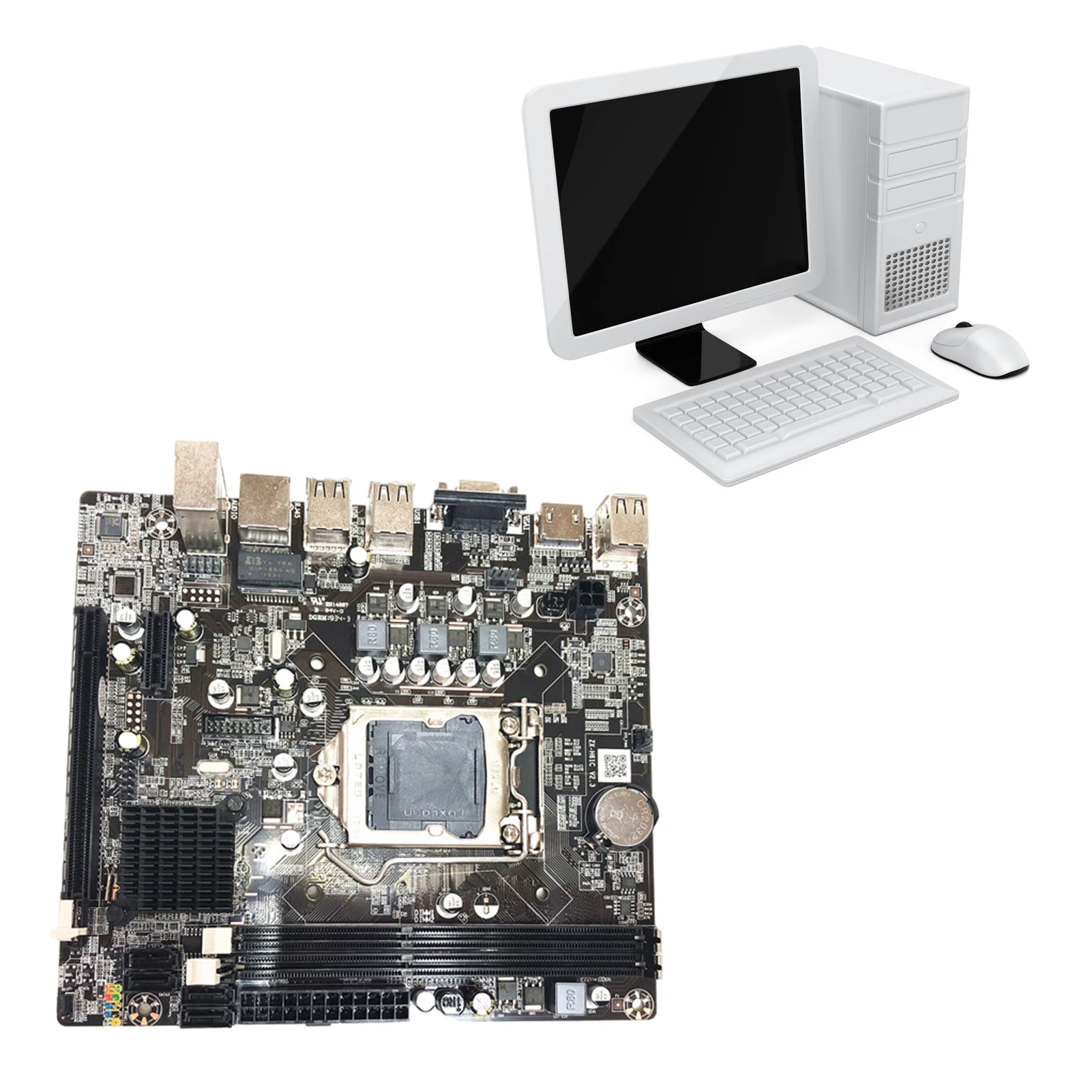 

H61 Motherboard 1155-pin DDR3 LGA Desktop Mainboard Support Core I3 I5 I7 CPU H61 Motherboard 1155-pin DDR3 Integrated