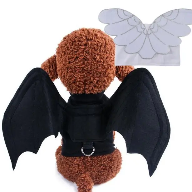 

Pet Dog Halloween Transformations Black Demon Towable Funny Clothes