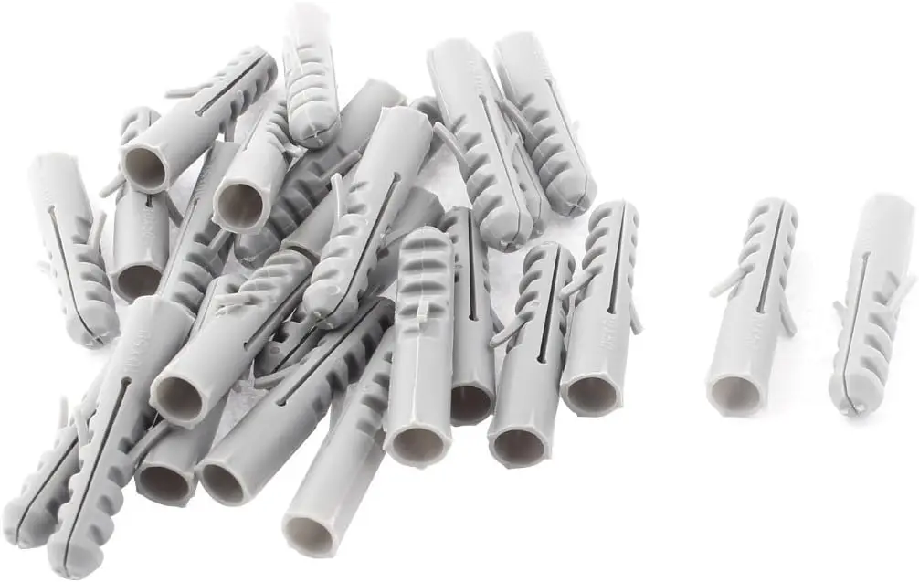 

Keszoox M10x50mm Plastic Anchors Lag Expansion Nails Plugs Screws Clips 25Pcs