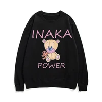 inaka power cute bear portrait aesthetic print sweatshirt men women funny fashion sweatshirts unisex oversized eu size pullover