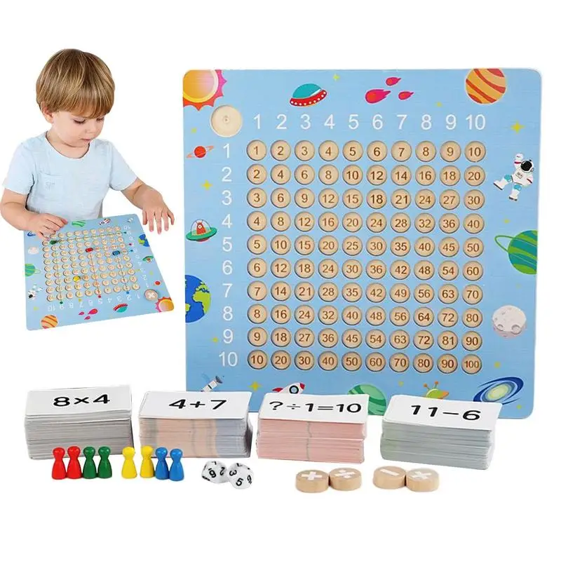 

Wooden Multiplication Preschool Funny Counting Toy Educational Math Addition and Subtraction Learning Toy for Toddlers Children