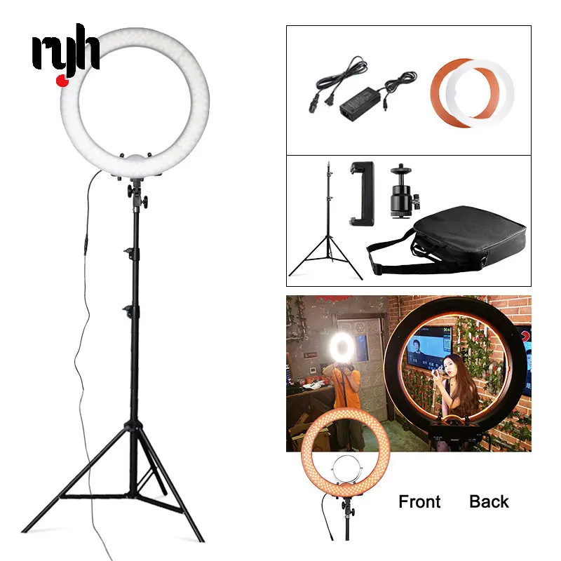 Осветительное кольцо и штатив для фотосъемки, 55 Вт, 5500 к, 240 светодиодный