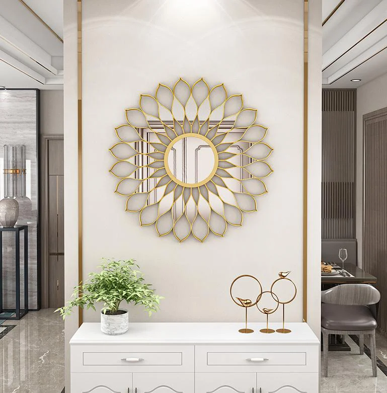 

Moderne Decorative Mirror Wall Hanging Round Free Shipping Room Decor Aesthetic Round Mirror Espejo Home Decoration Accessories