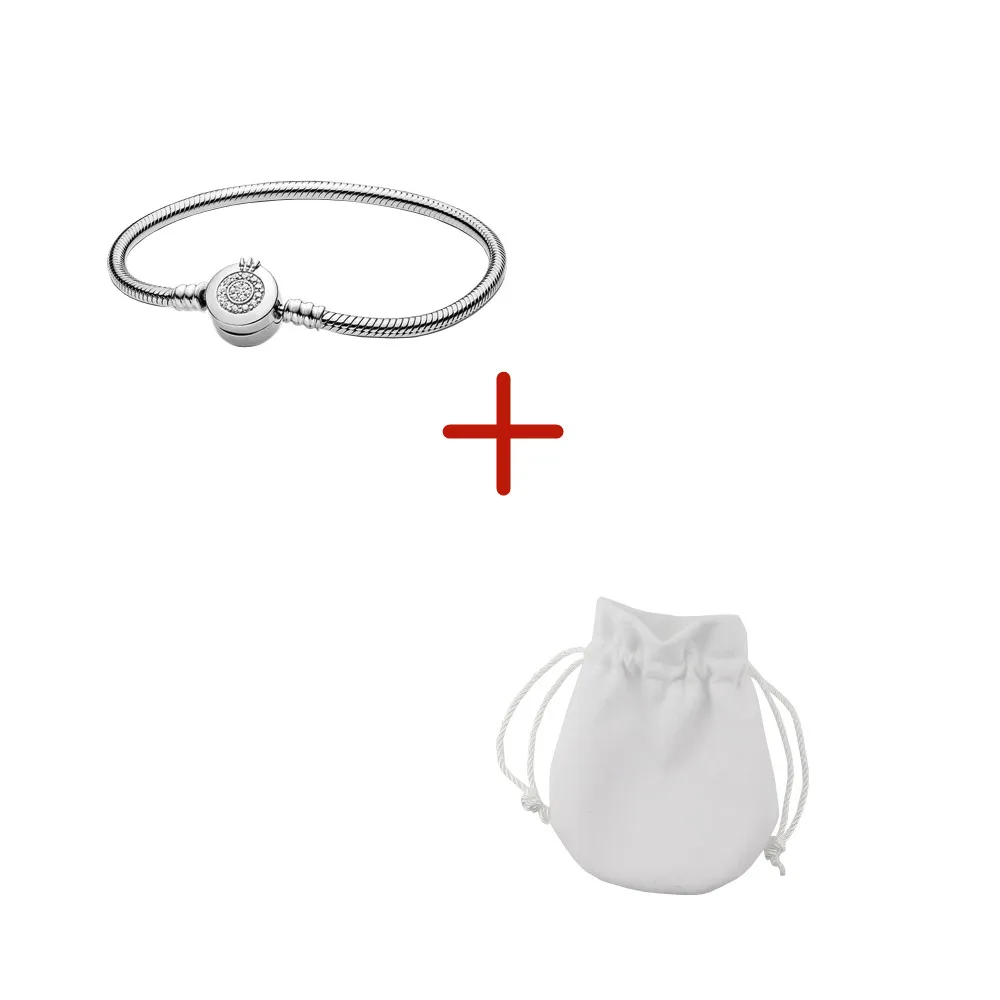PANDORA-Bracelet à breloques avec logo pour femme, couronne de Rotterdam kling, O Salle, bijoux, cadeau d'anniversaire