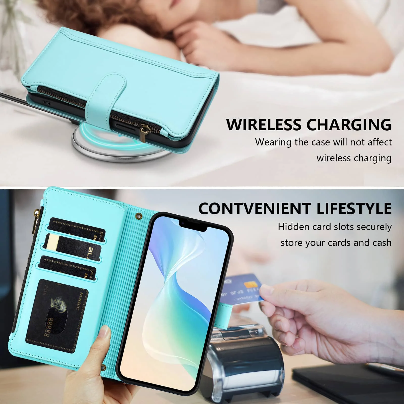 Фото Чехол-кошелек для Samsung Galaxy A15 A16 A25 A32 A36 A53 A56 A73, с RFID-защитой, подставкой, откидной крышкой, ремешком на запястье и держателем для карт №5