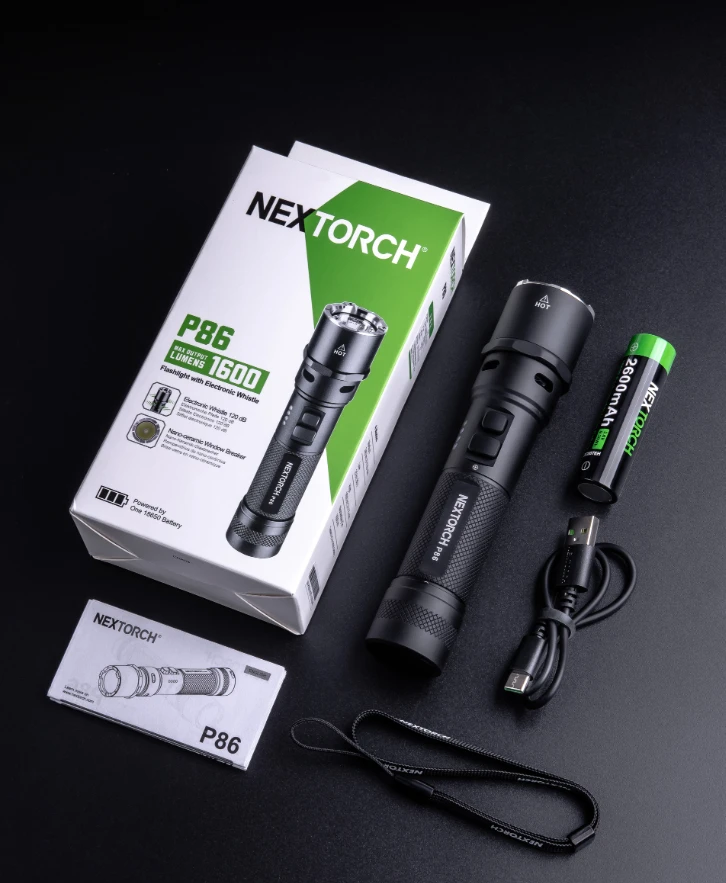 Nextorch P86 Тактический фонарик 1600 люмен светодиодный перезаряжаемый мощный фонарь (art.: 3920cd2812f44) - 3920cd2812f44