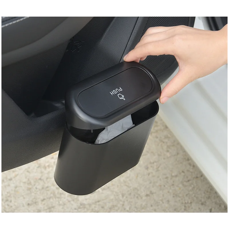 

Car Trash Can Clamshell Car Trash Storage Box Easy To Clean Car Supplies Melon Peel Storage Box