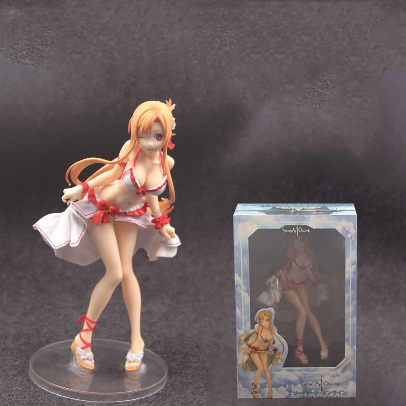 Аниме украшения 21 см купальник Yuuki меч асуны Art Online Asuna Mizugi Ver. Масштаб 1/7 ПВХ