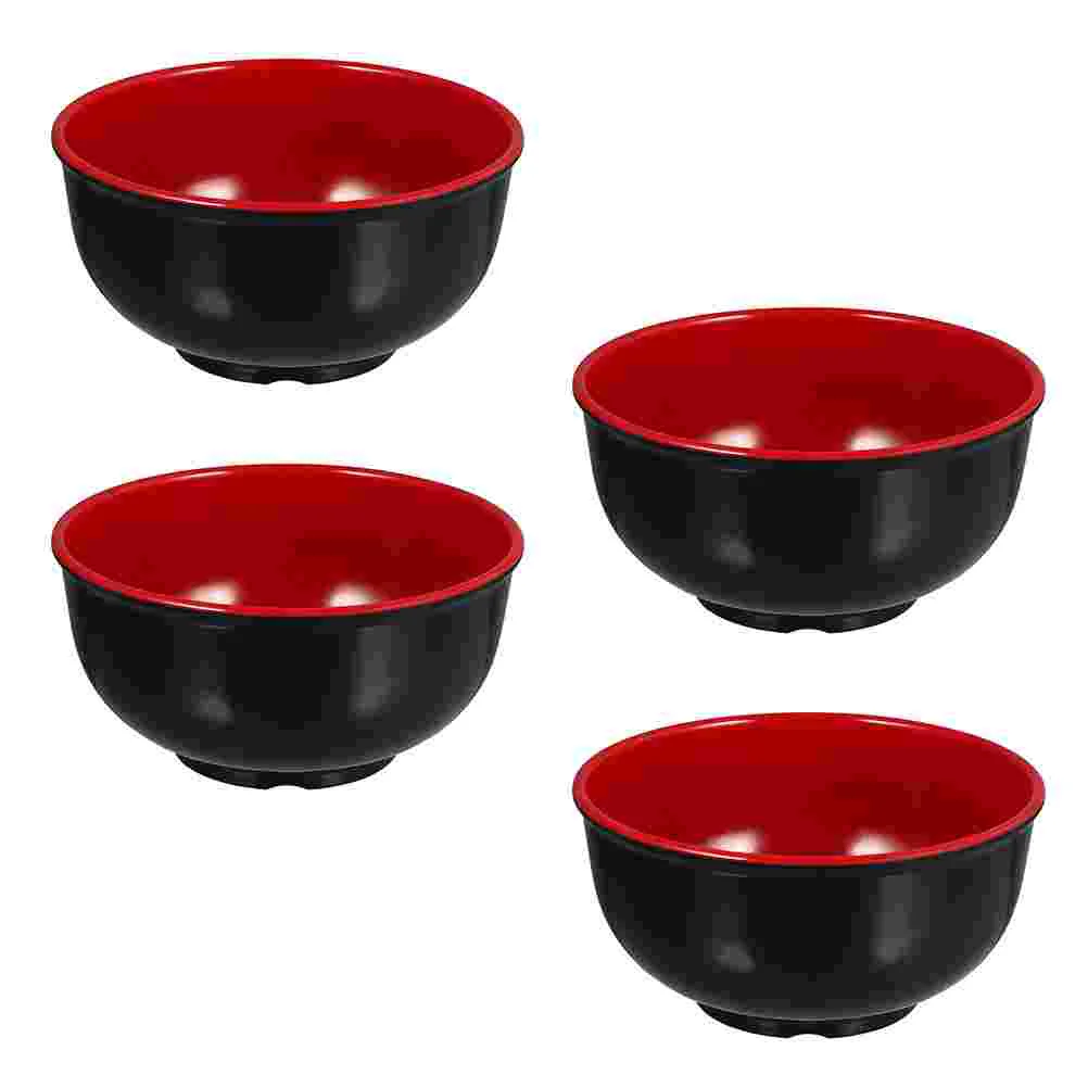 

4 Pcs Kitchen Bowl Large Noodle Ceramic Salad Fruit Tableware Melamine Home Soup Child Kids Cutlery