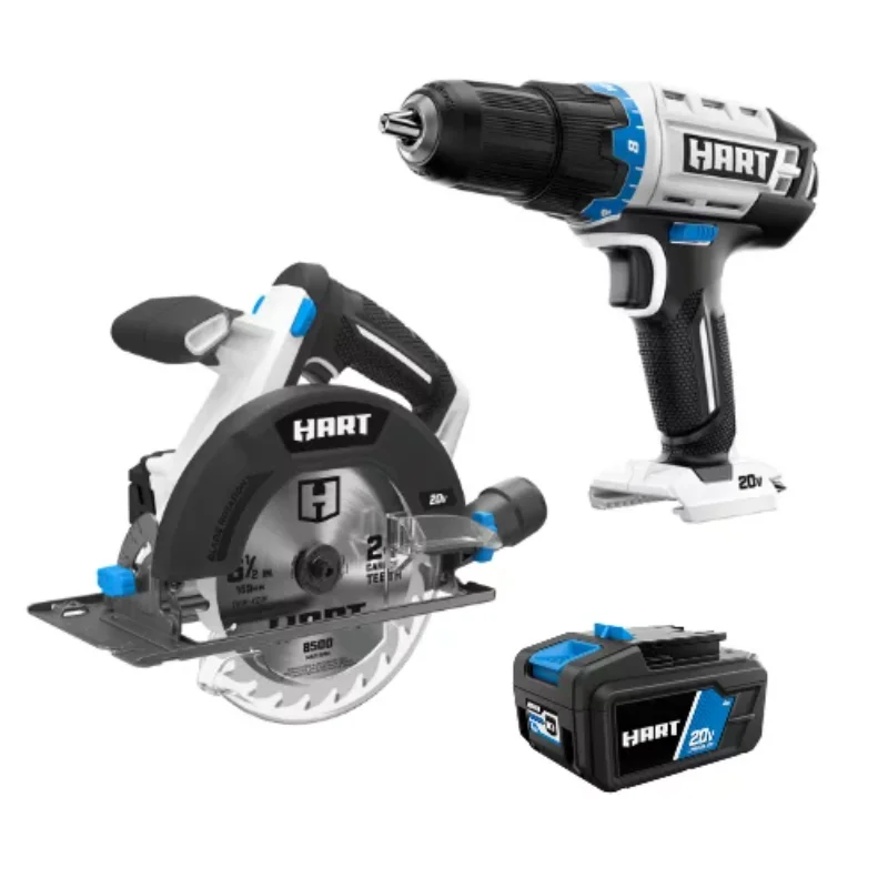 

20-Volt Circular Saw Kit and 1/2-Inch Drill (1) 20-Volt 4.0Ah Lithium-Ion Battery