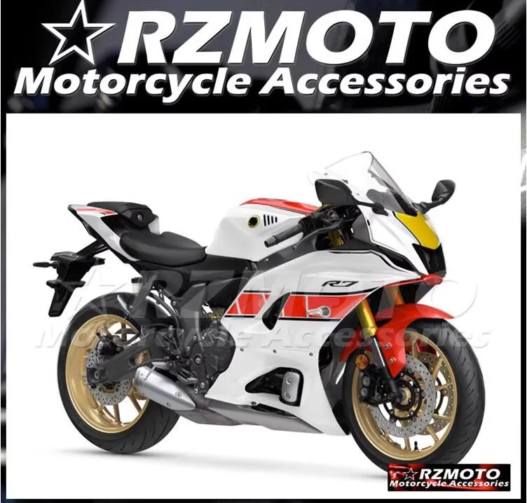 

Новый комплект обтекателей для мотоцикла ABS, подходит для YAMAHA YZF - R7 2021 2022 2023 21 22 23, кузов красного и белого цвета на заказ