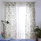 Скандинавские хлопковые льняные шторы для гостиной, цветочные драпировки для спальни, шторы, тканевые оконные шторы