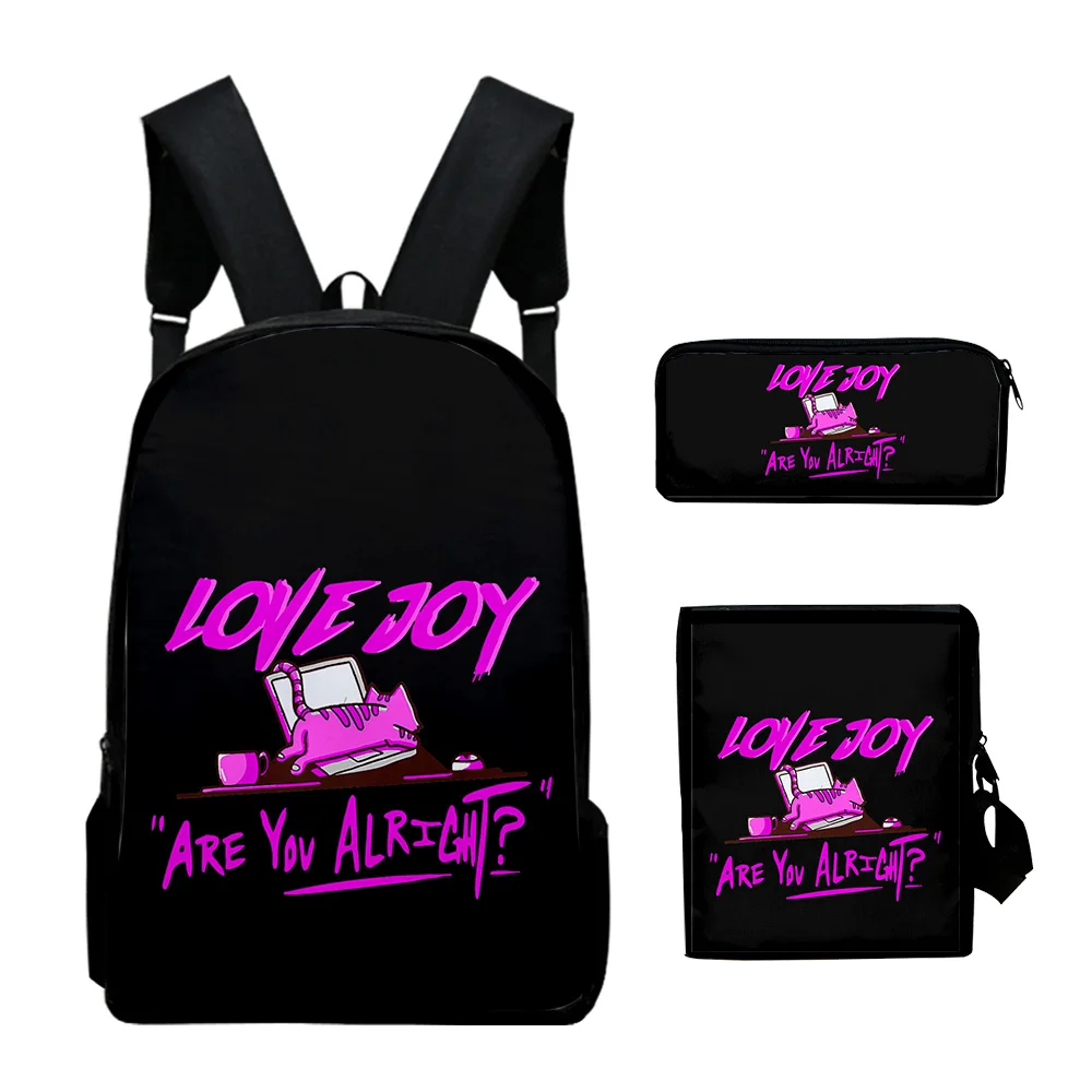 

Trendy wilbur soot lovejoy 3D Print 3pcs/Set pupil School Bags Laptop Daypack Backpack Inclined shoulder bags Pencil Case