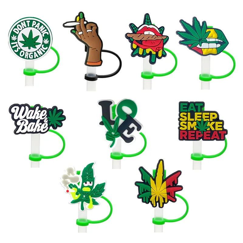 Соломенная крышка из ПВХ многоразовый верх с зелеными листьями для улицы и