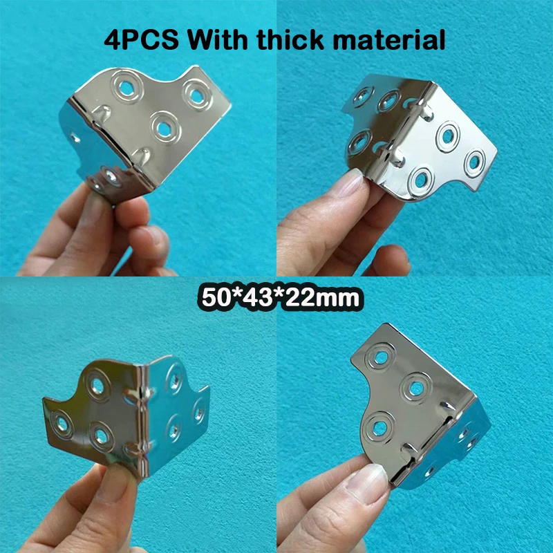 

5PCS/Lot Steel Corner Stage Lamp Equipment Box Thickened Angle Code 6-hole Angle Code Tool Case Hardware Accessories