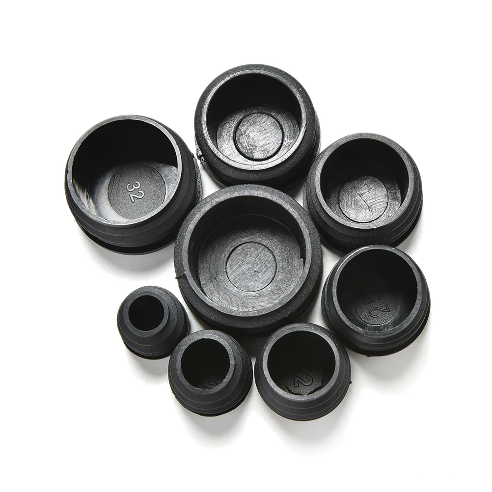 

10 Pcs Round Black Plastic Blanking End Caps Cap Insert Plugs Bung For Round Pipe Tube 16mm,19mm, 22mm 25mm, 28mm, 30mm