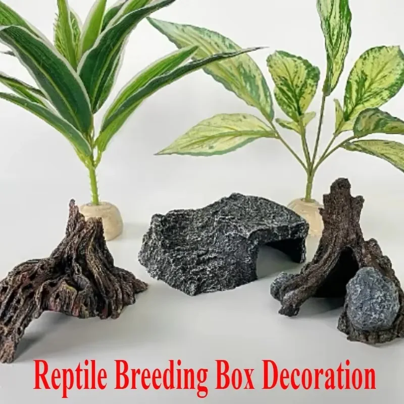 Отверстие для скрытия рептилий украшение из смолы восхождение убежище домашних