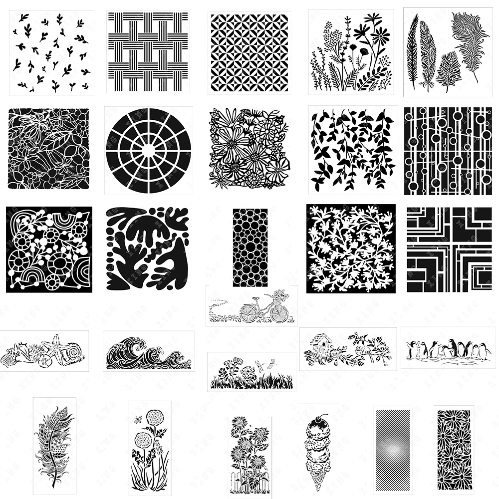 

New Garden Wheel Meadow Plumes Vines Flowers Stencils for Scrapbooking Stamp Photo Album Decorative Embossing Diy Paper Cards