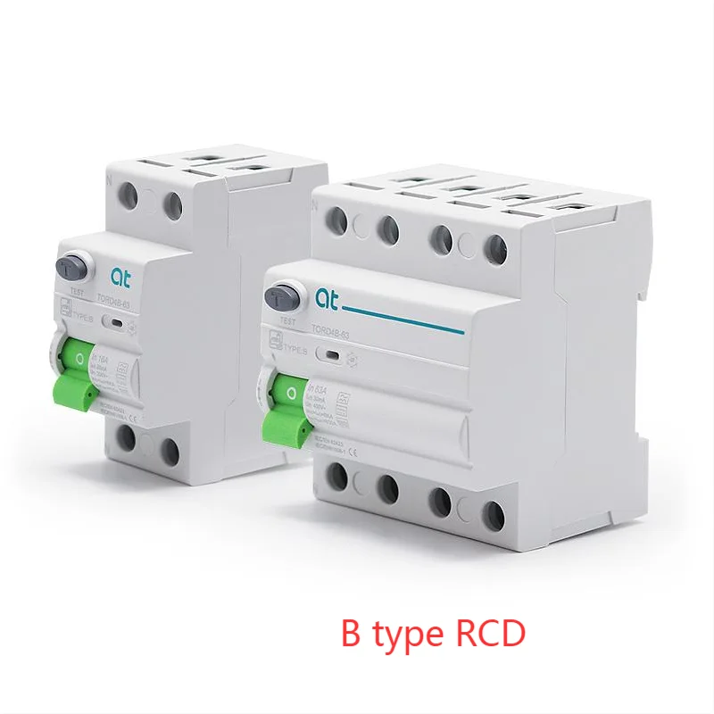 

2P/4P 63a 30 мА Тип B электромобиль EV зарядка сваи остаточного тока выключатель постоянного тока RCCB RCD 6 ка Din-рейка утечки заземления