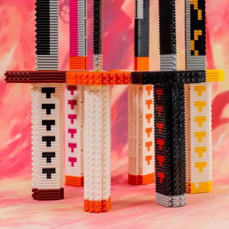 Конструктор с алмазными блоками рассекающий демонов мультяшный аниме Nezuko Tanjirou