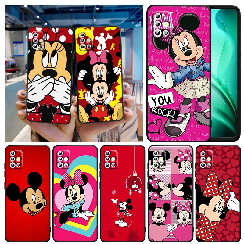 

Red Mickey mouse For Samsung A73 A72 A71 A54 A53 A52 A51 A42 A33 A32 A23 A22 A21S A13 A04 A03 5G Black Phone Case