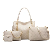 traveasy 2022 luxury brand 4 pcs set bag ladies print design pu leather high quality handbag elegant women composite bag
