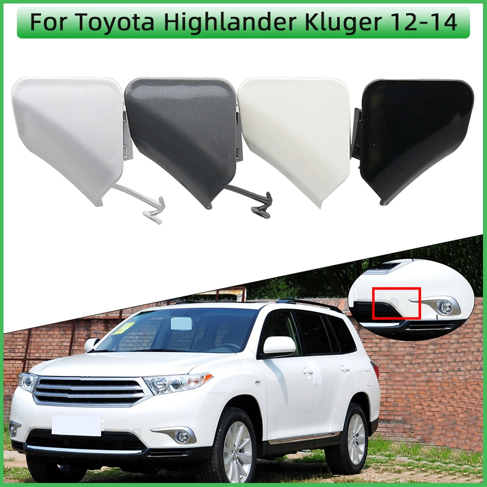 

Car Front Bumper Towing Hook Eye Cover Lid For Toyota Highlander Kluger 2012 2013 2014 Tow Hook Hauling Trailer Cap Garnish Trim