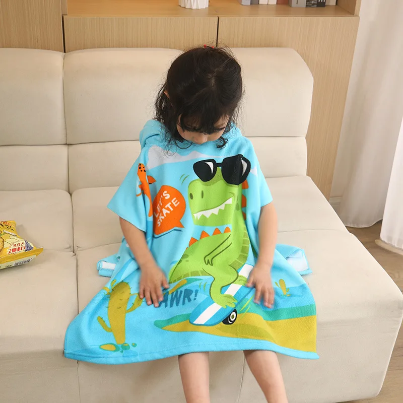 Birthday Gift Bath Wind Speed Dry Absorbent Hooded  Baby Bathrobe 120*60&150*70cm