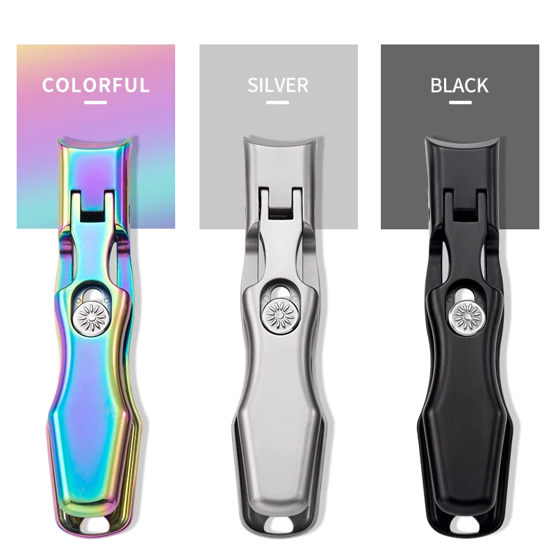 Nail Clippers Stainless Steel Trimmer Wide Jaw Opening Cutter Trimmer Scissor Manicure Pedicure Toenail Fingernail Care Tool