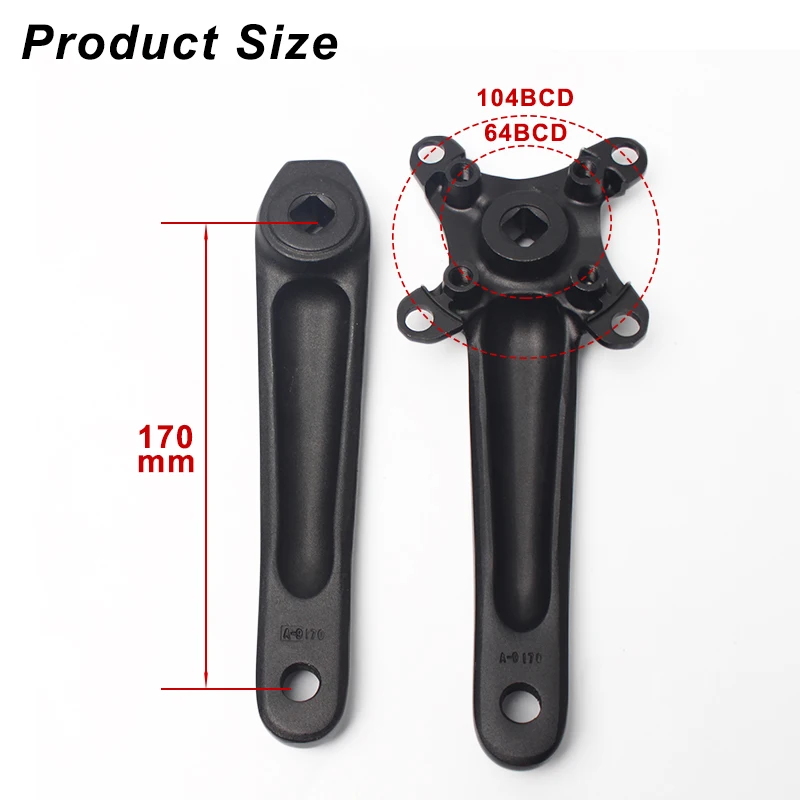 Комплект кривошипов BUCKLOS MTB 104BCD 32-42T ультралегкий комплект из алюминиевого сплава