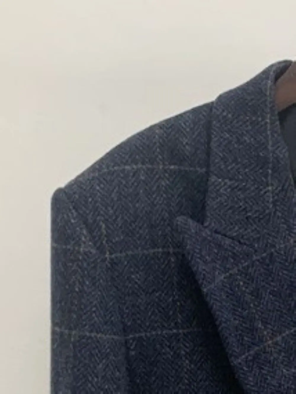 

Women Blazer Plaid Herringbone Notched Single Button Pockets Office Lady Suit