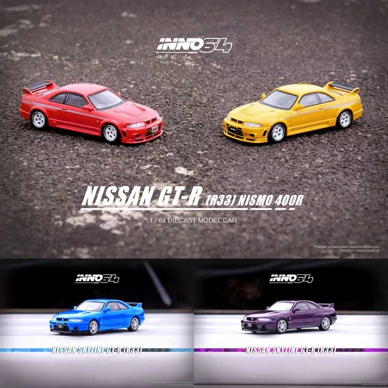 

INNO 1:64 Nissan skyline GT-R GTR R33 NISMO 400R коллекция литых под давлением моделей автомобилей, игрушки