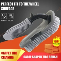 car tire brush u shaped carpet brush cleaning car cleaning brush car wash tool bbrush